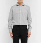 Turnbull & Asser - White Checked Cotton-Poplin Shirt - Gray