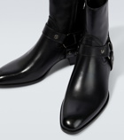 Saint Laurent - Wyatt Harness leather ankle boots