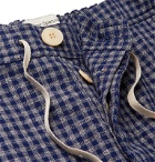 Oliver Spencer Loungewear - Cannington Gingham Cotton Drawstring Pyjama Shorts - Blue