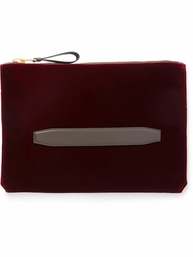 Photo: TOM FORD - Buckley Leather-Trimmed Cotton-Velvet Document Holder