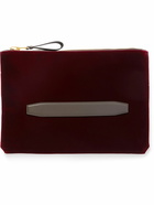 TOM FORD - Buckley Leather-Trimmed Cotton-Velvet Document Holder