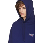 Balenciaga Purple Campaign Logo Hoodie