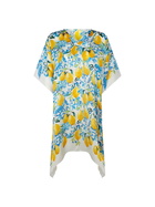 MC2 Saint Barth Lemons And Maiolica Print Silk Caftan