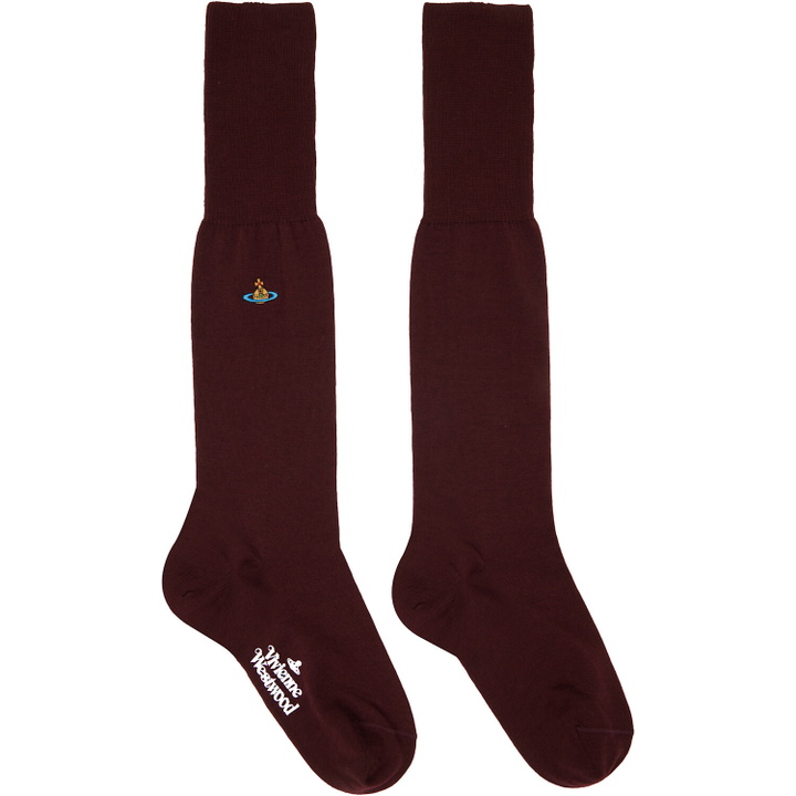 Photo: Vivienne Westwood Burgundy Uni Colour High Socks