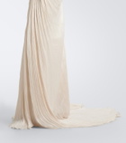 Marmar Halim Pleated satin gown