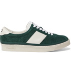 TOM FORD - Bannister Leather-Trimmed Suede Sneakers - Green