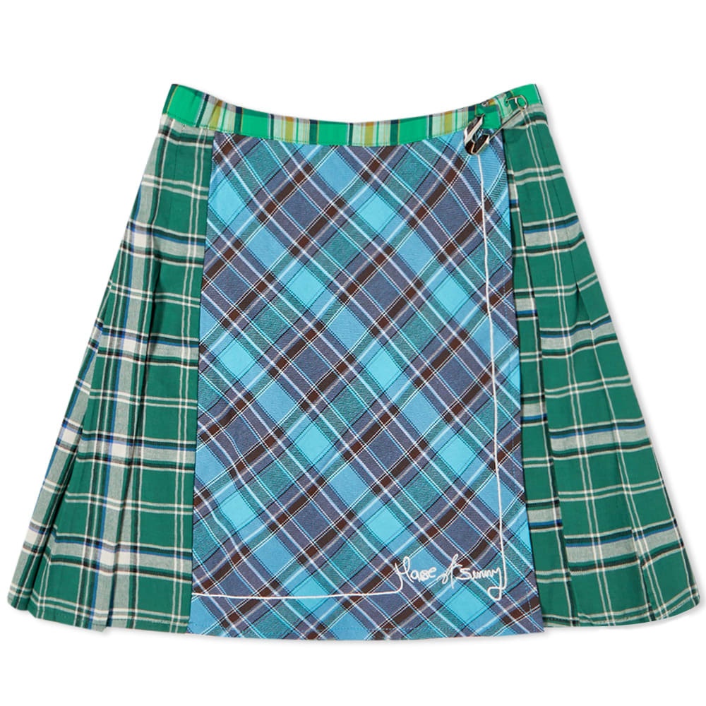 Kai Check Mini Skirt Green