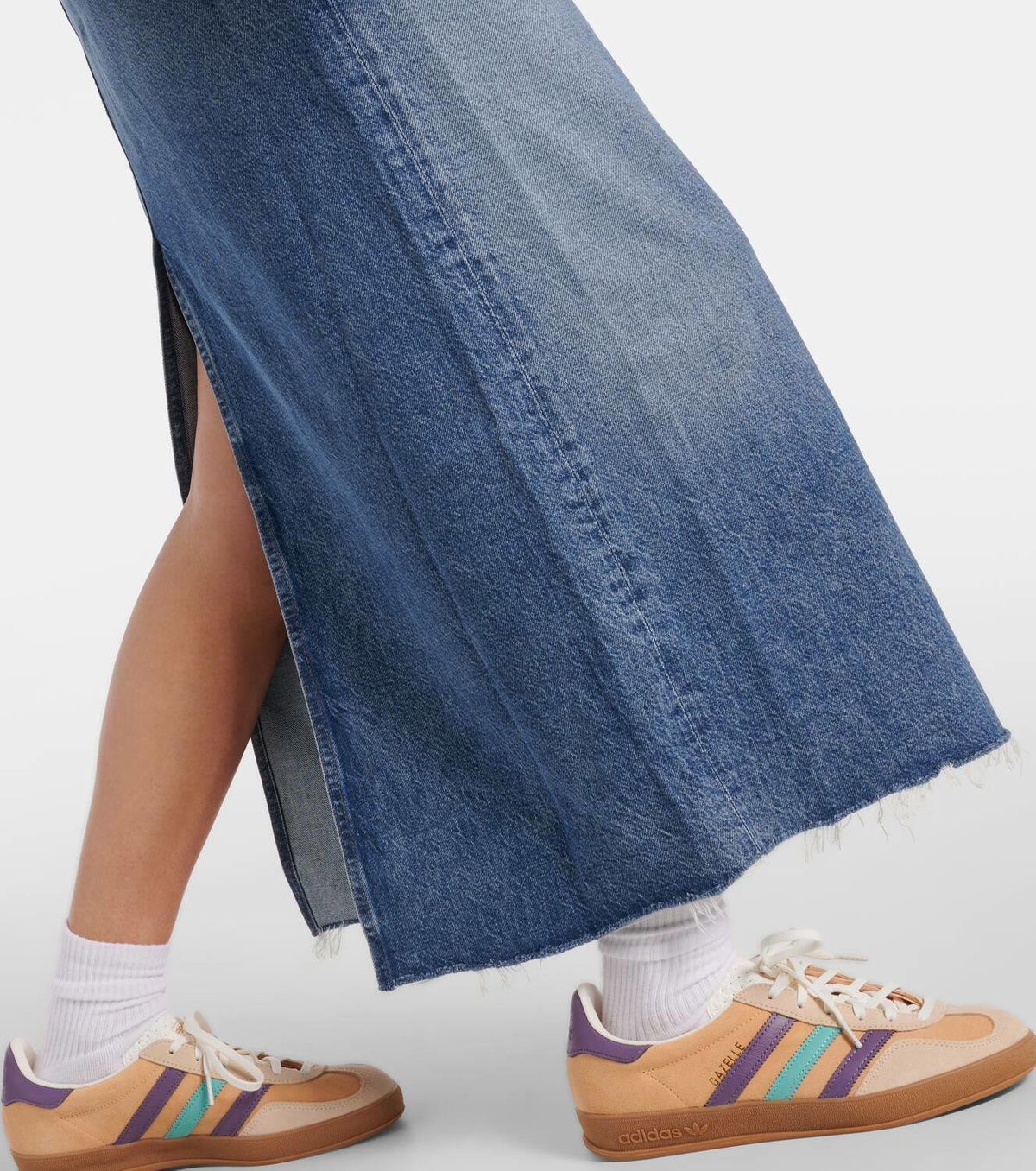 Citizens of Humanity Circolo Reworked denim maxi skirt