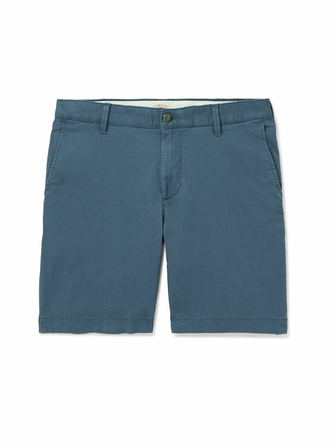 Photo: Faherty - Island Life Straight-Leg Organic Cotton-Blend Shorts - Blue