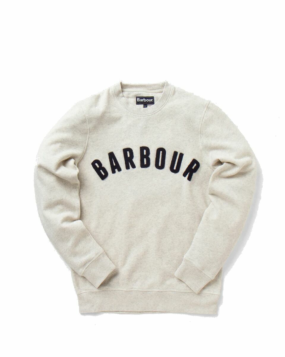 Photo: Barbour Prep Logo Crew Sweatshirt White - Mens - Sweatshirts