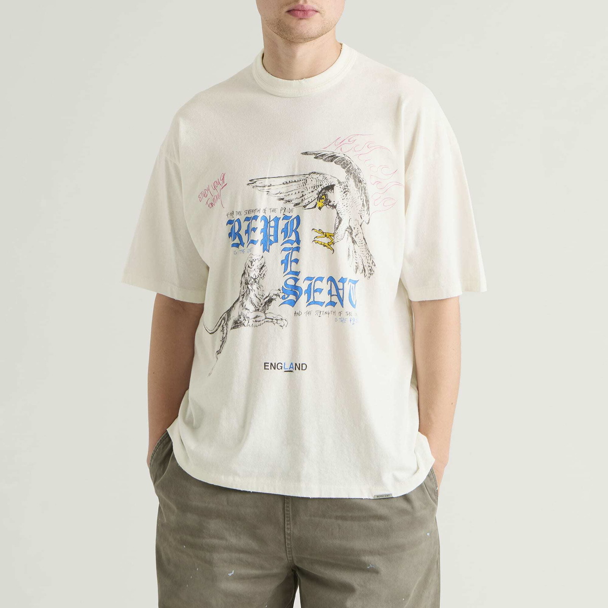 Represent Men's Enemy T-Shirt in Flat White