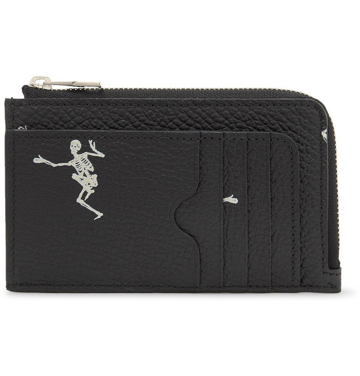 Photo: Alexander McQueen - Printed Full-Grain Leather Zipped Cardholder - Men - Black