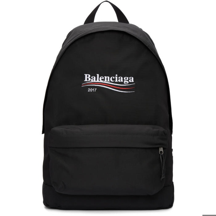 Photo: Balenciaga Black Campaign Logo Explorer Backpack