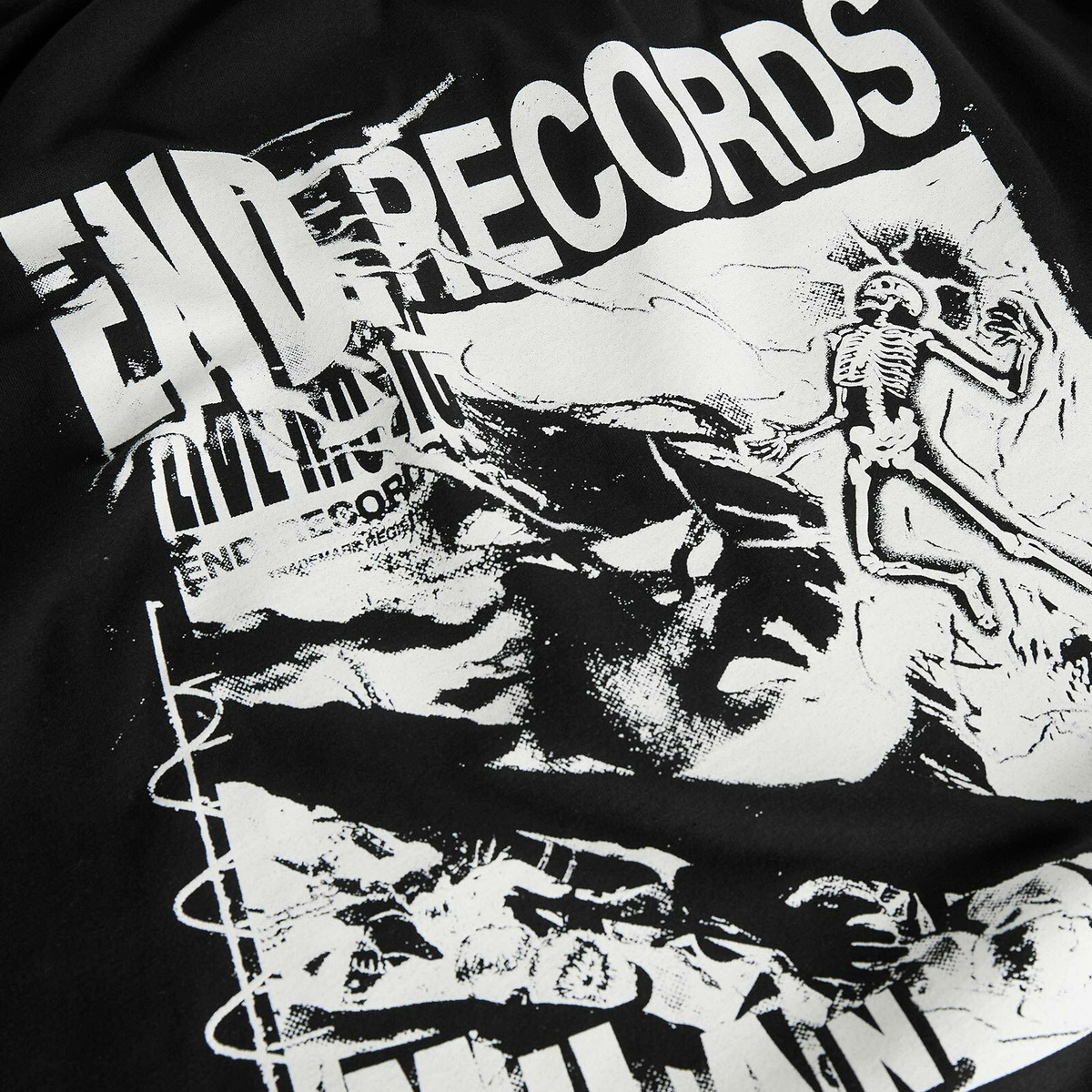 END. Records T-Shirt in Black