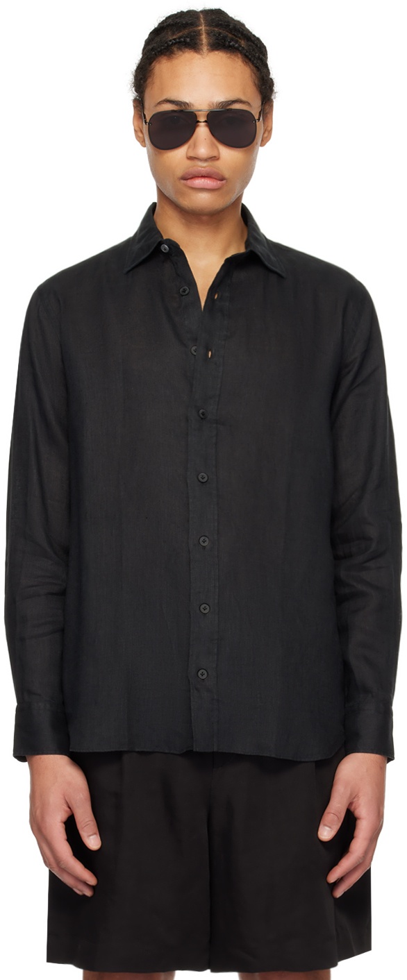 Photo: Lardini Black Button Shirt