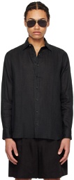 Lardini Black Button Shirt