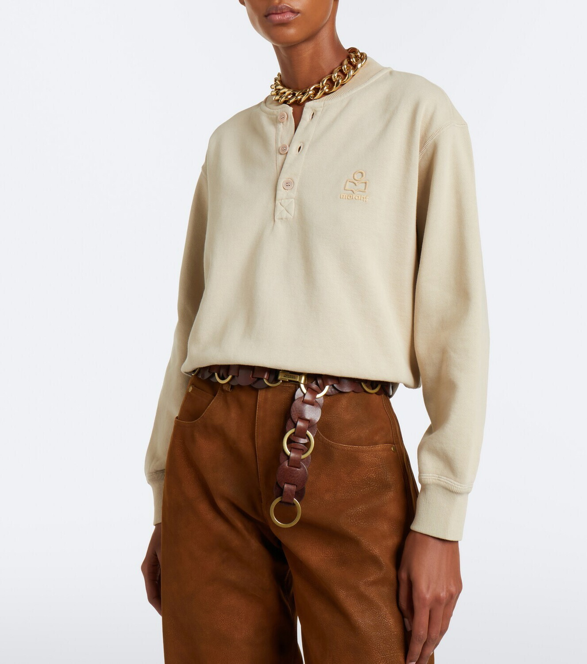 Marant Etoile Simony cotton-blend jersey sweatshirt