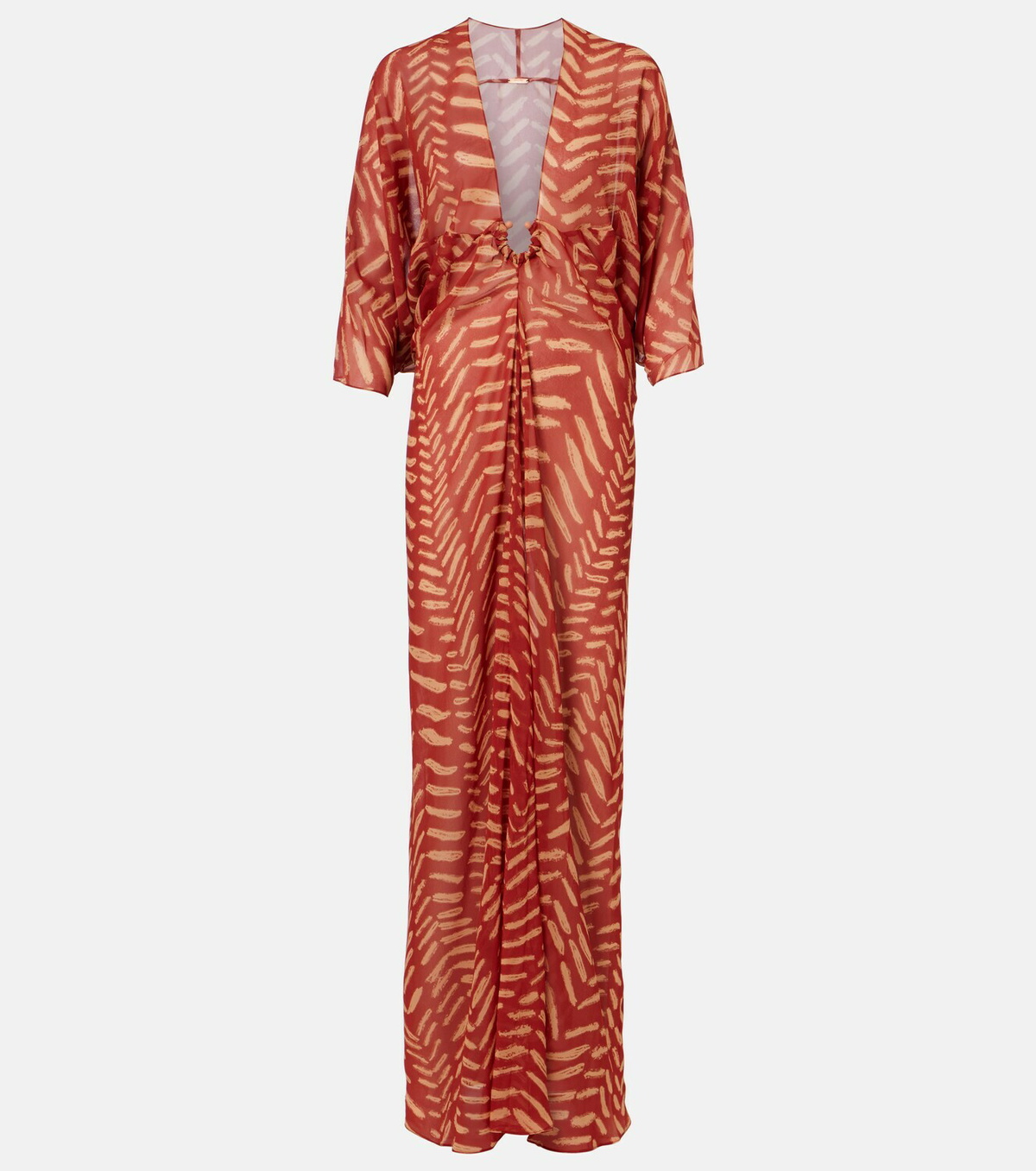 Johanna Ortiz Printed georgette maxi dress