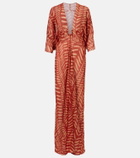 Johanna Ortiz Printed georgette maxi dress
