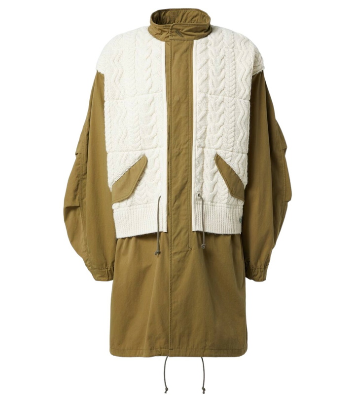 Photo: Junya Watanabe Aran wool-trimmed cotton jacket