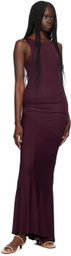 Atlein Purple Bias-Cut Maxi Dress