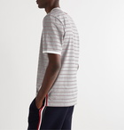 Thom Browne - Striped Cotton-Jersey T-Shirt - Gray