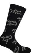 Maison Kitsuné Black Cotton Blend Socks