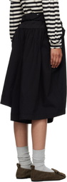 OPEN YY Black Rolled Waist Skort