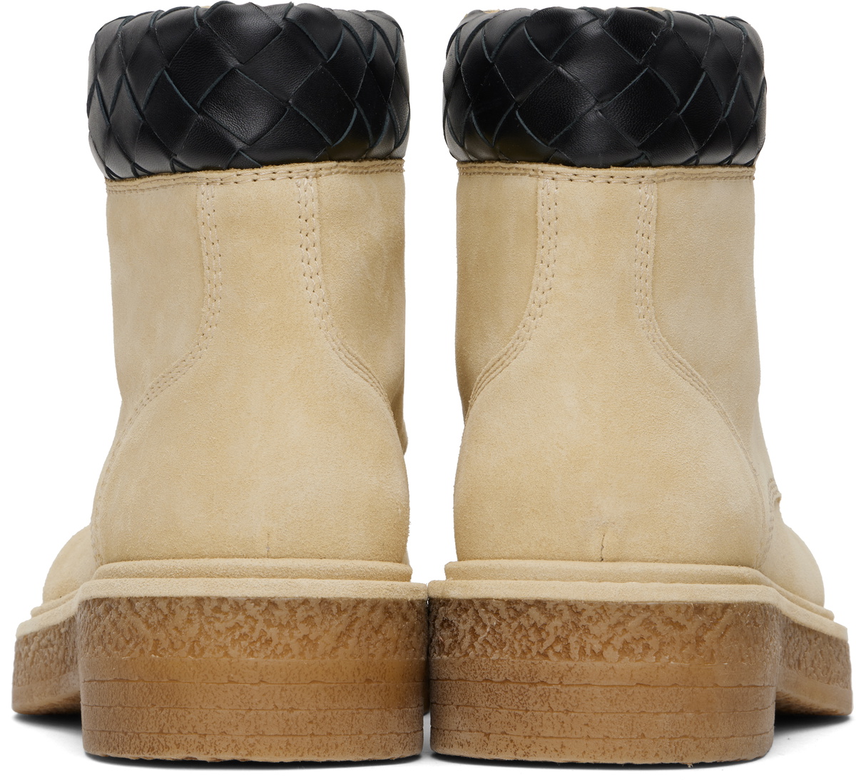 Bottega Veneta Beige Haddock Lace-Up Ankle Boots Bottega Veneta