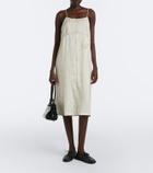 Prada Bow-detail striped midi dress