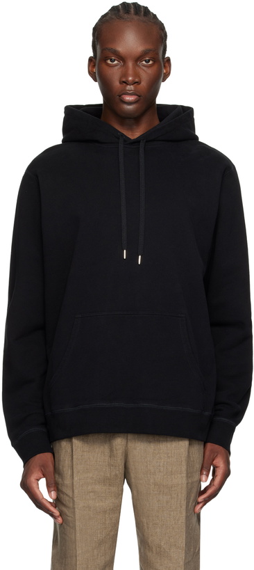 Photo: Sunspel Black Loopback Hoodie