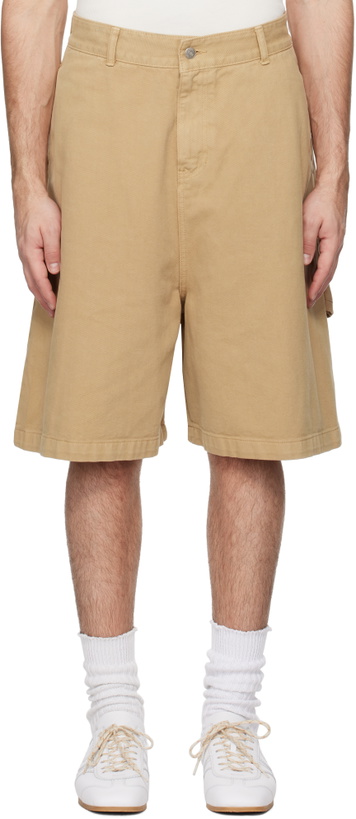 Photo: LE17SEPTEMBRE Tan Over-Dyeing Bermuda Denim Shorts
