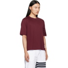 Thom Browne Burgundy Jersey Ottoman 4-Bar T-shirt