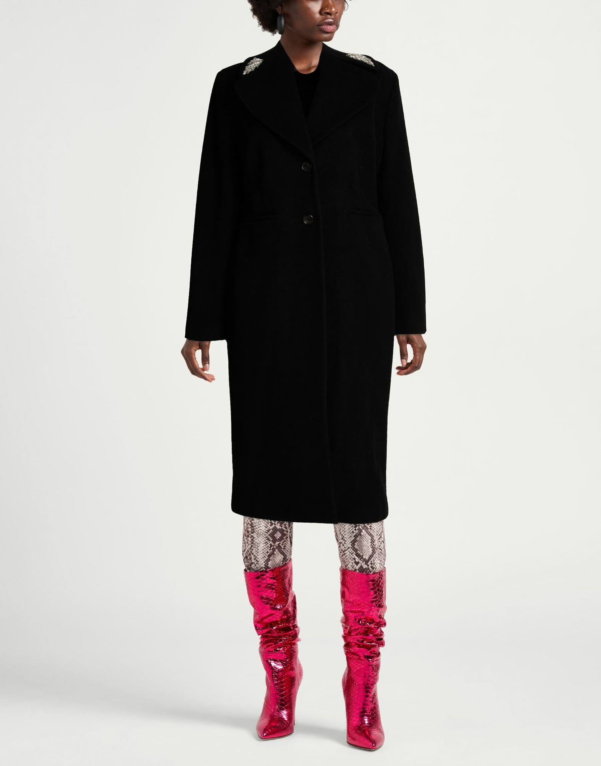 Chiara Boni La Petite Robe Womens Coat in Black