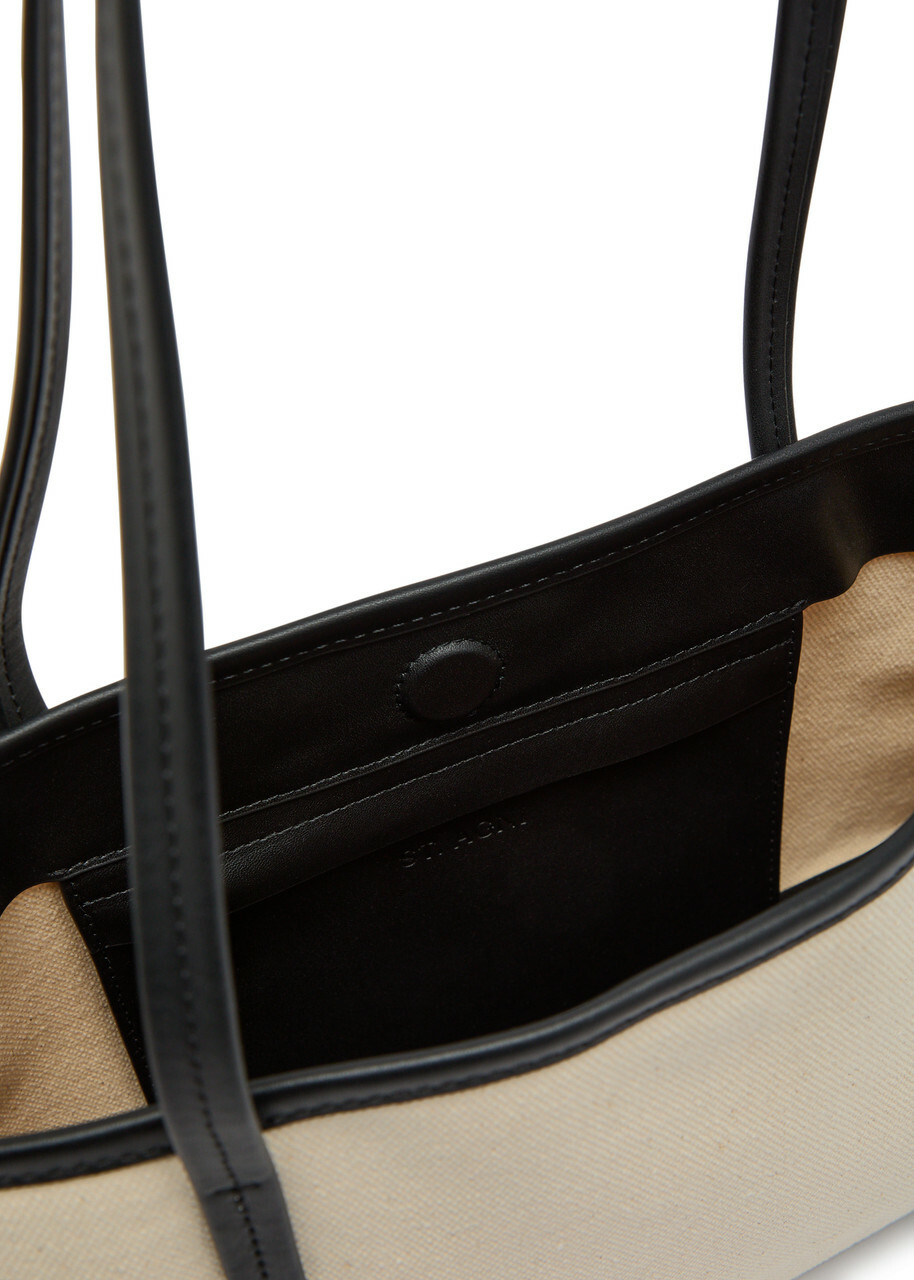 ST. Agni Slim Bateau Small Canvas Tote bag - White - One Size