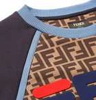 Fendi - Logo-Appliquéd Fleece-Back Cotton-Jersey Sweatshirt - Men - Brown