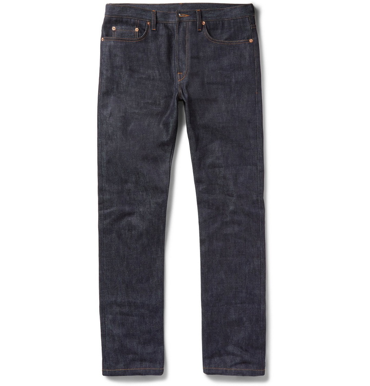 Photo: VALENTINO - Slim-Fit Selvedge Denim Jeans - Blue