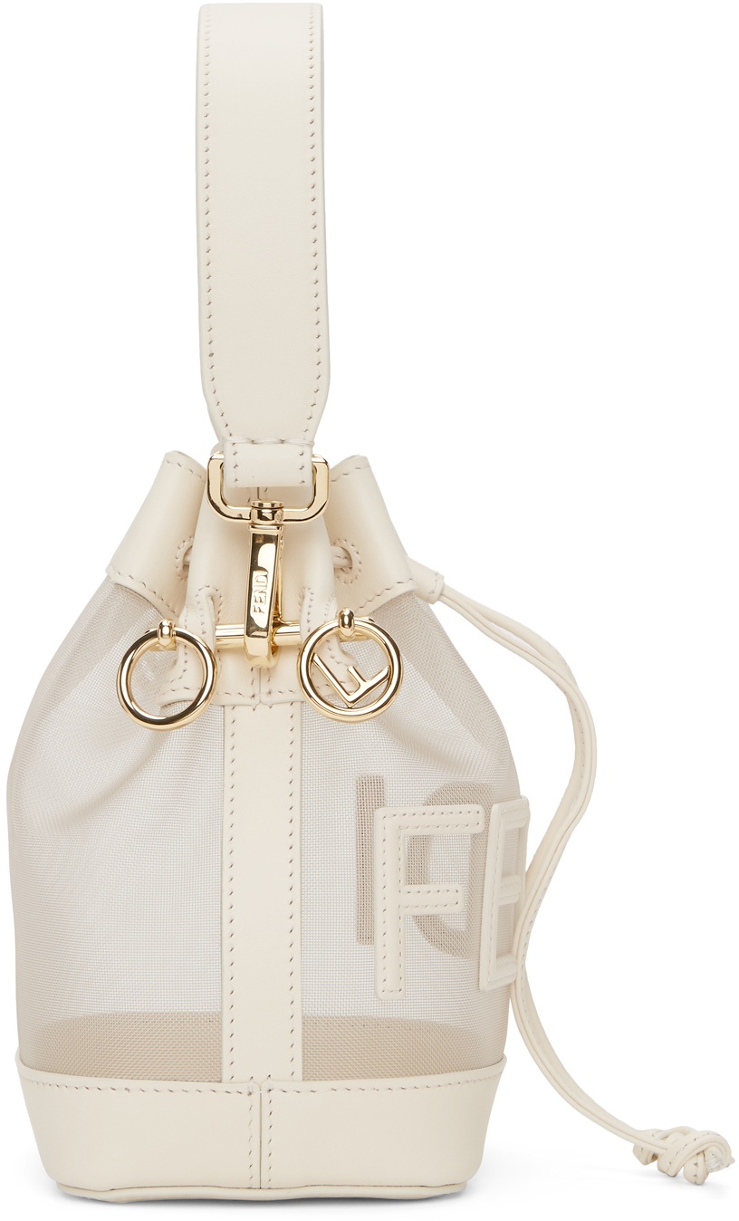 Fendi Mon Tresor Mini Bucket Bag In White