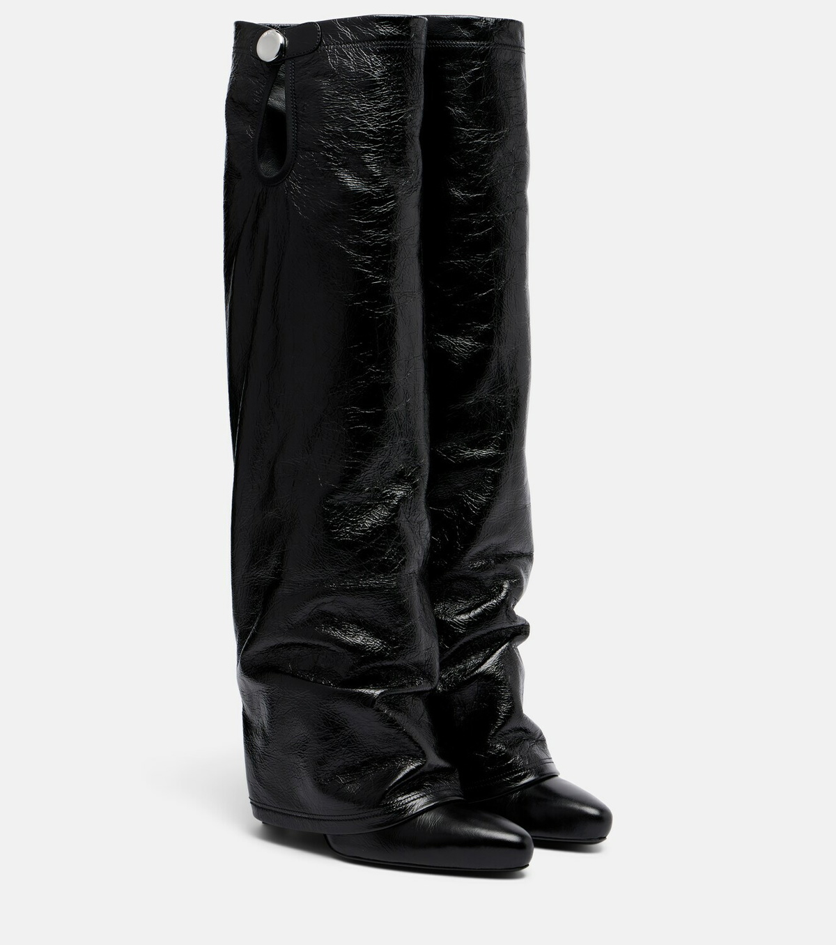 The Attico Leon patent leather knee-high boots
