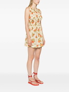 DÔEN Yellow Martha Floral-Print Mini Dress