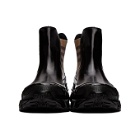 Burberry Black Coated Canvas Chelsea Boots