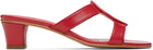 Martiniano Red Medalia Heeled Sandals