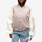 3.Paradis Women's Varsity Letterman Jacket in Pink