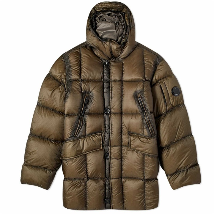 Photo: C.P. Company Men's D.D Shell Down Parka Jacket in Olive Night