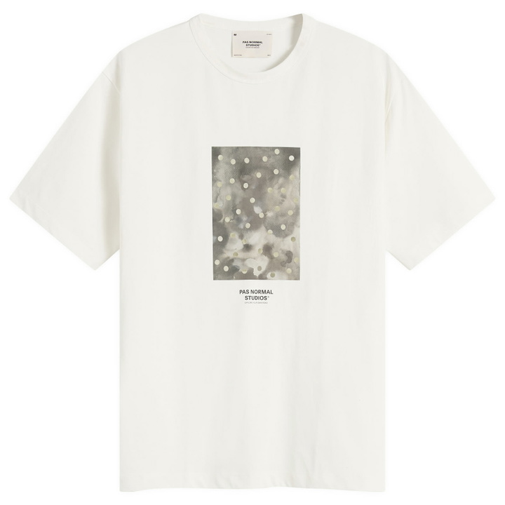 Photo: Pas Normal Studios Men's Off-Race Cotton Tech T-Shirt in Off White