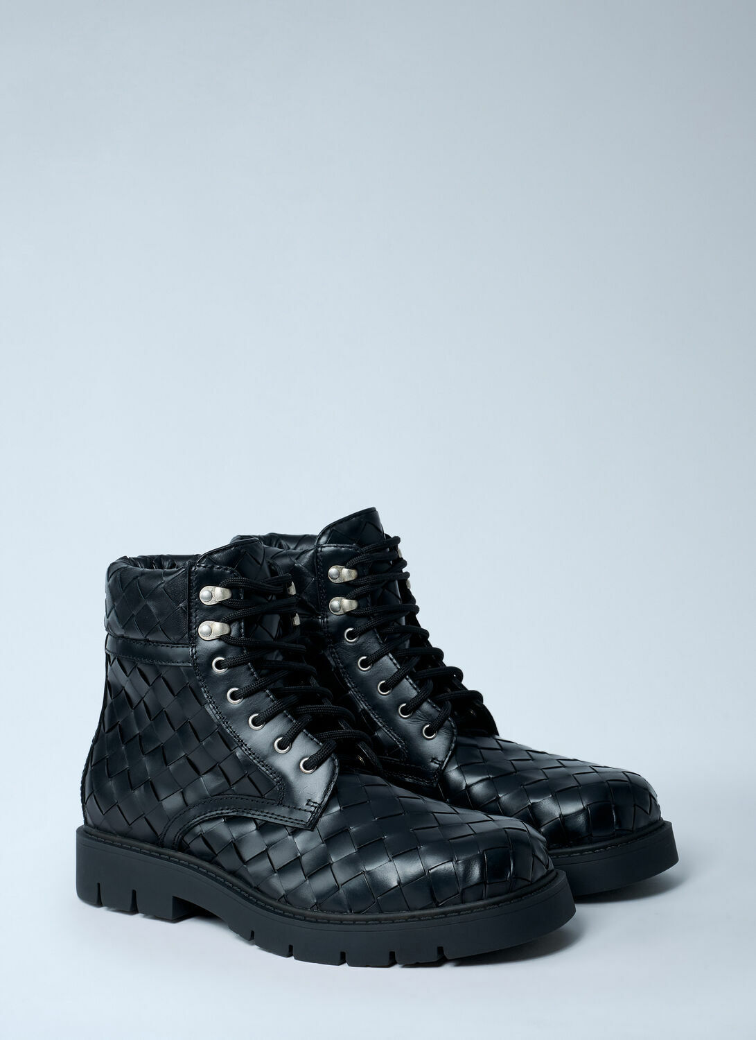 Bottega Veneta Haddock Lace-Up Ankle Boots