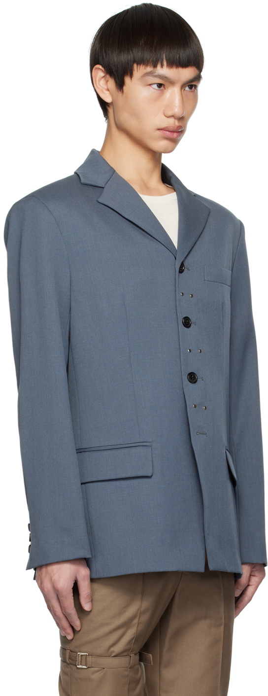 The World Is Your Oyster Gray Studded Blazer