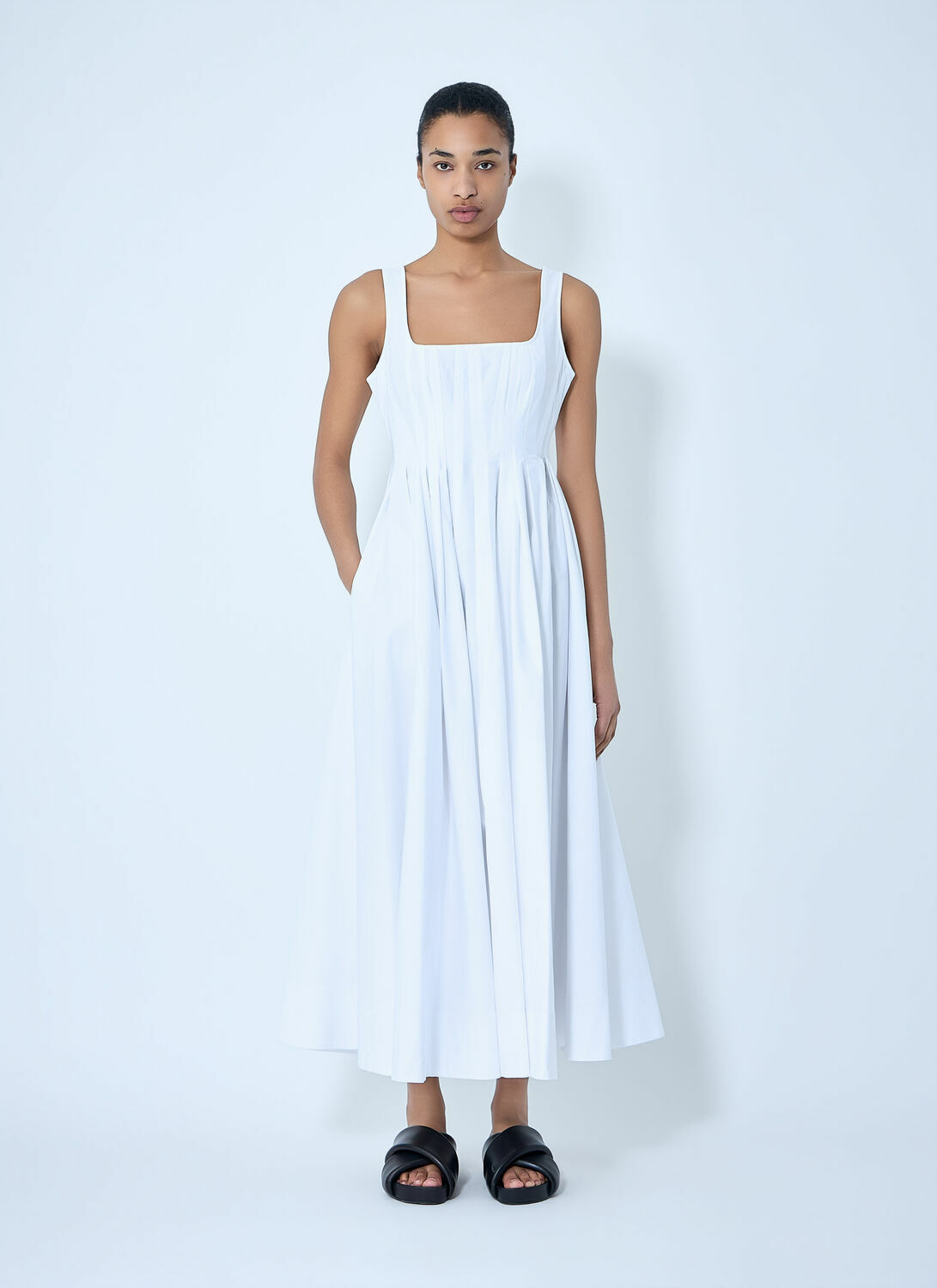Sportmax Square Neck Sleeveless Dress