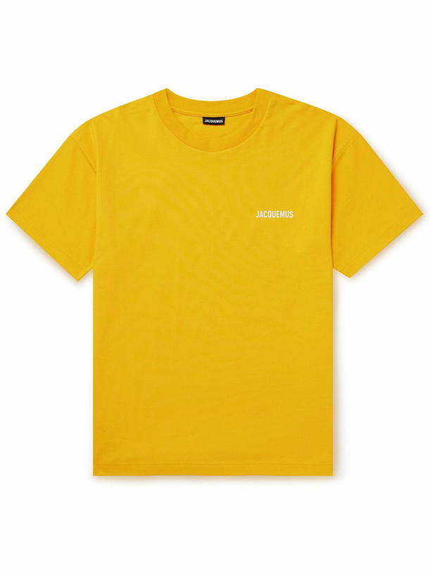 Photo: Jacquemus - Logo-Print Organic Cotton-Jersey T-Shirt - Yellow