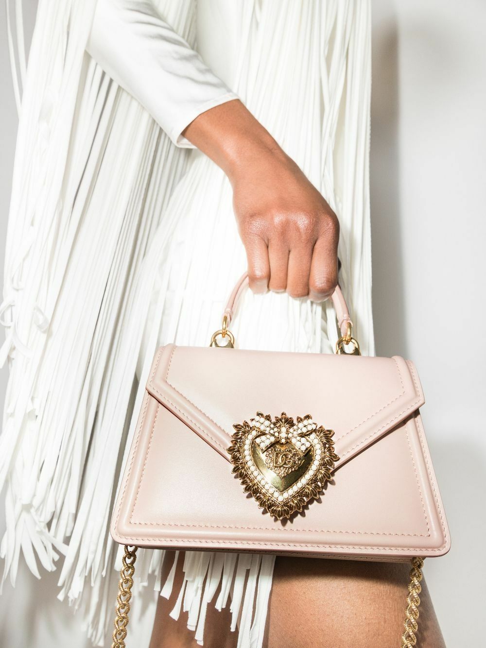 Dolce & Gabbana Pink Devotion Leather Top Handle Bag Dolce & Gabbana